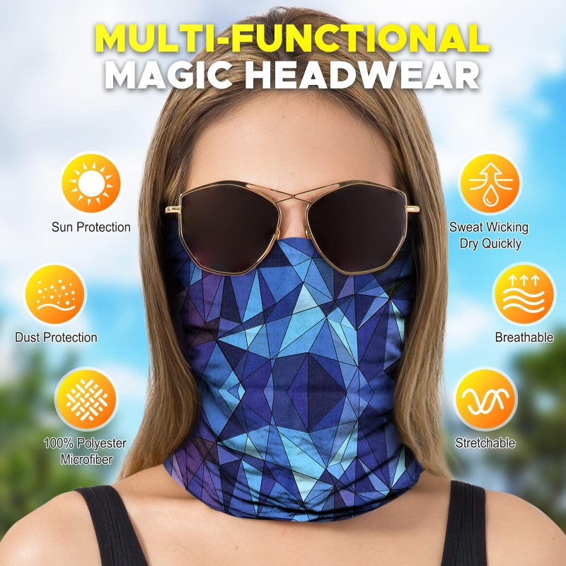 JOEYOUNG Headwear, Bandana, Neck Gaiter Head Wrap Headband Balaclava Magic Scarf - Image 2